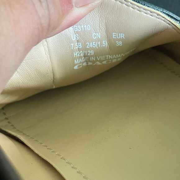 Coach Haley Leather Horsebit Loafer Black Gold Tone SZ 7.5 - Picture 8 of 9